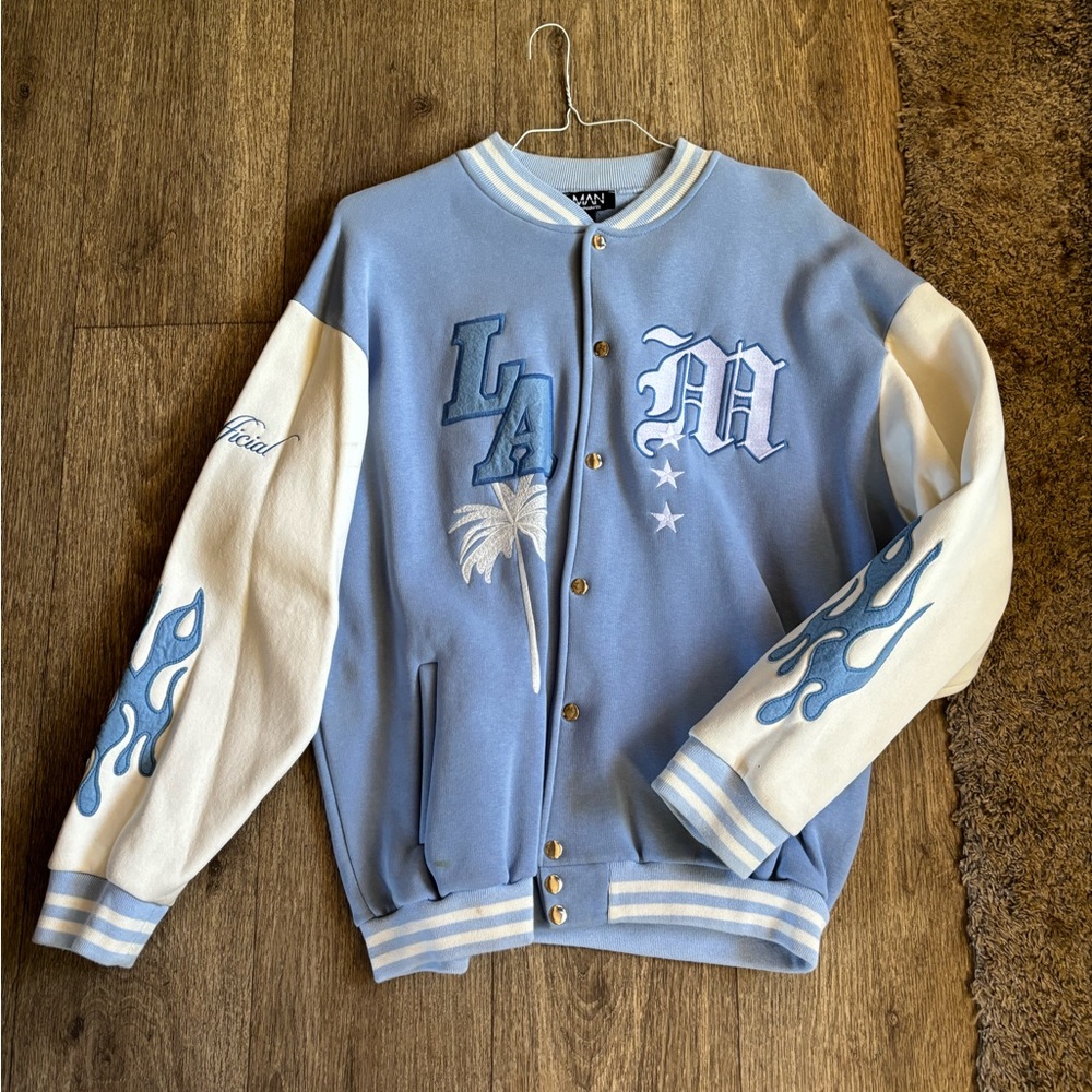 JERSEY VARSITY BOMBER JACKET